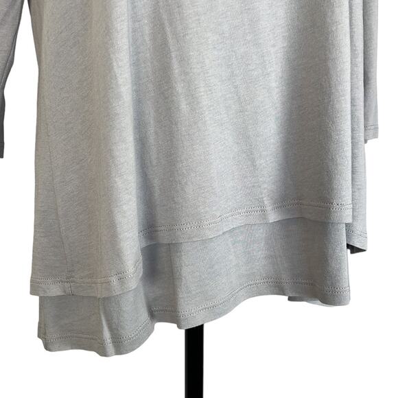 J Jill Pure Jill Elliptical Layered Top in Ash Gray Women's M - Picture 6 of 10